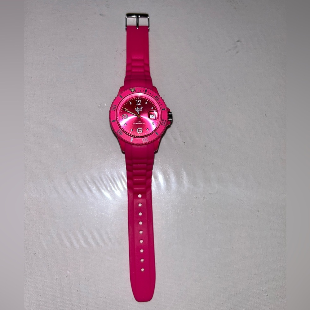 ICE Neon Pink Silicone Sport Watch